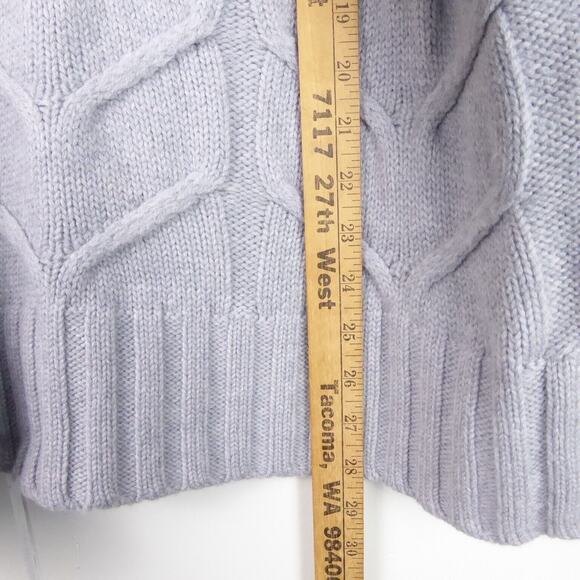 Aritzia Wilfred Merino Wool Sweater SZ L Turtleneck Cable Knit Oversized Soft - Picture 9 of 12